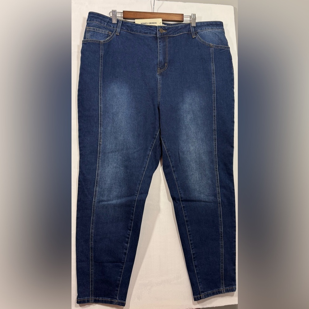 Agnes Orinda Size 3X Blue Denim Jeans
